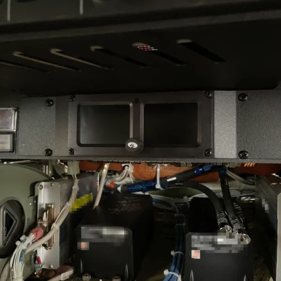 Finished mounting plate installed in the avionics panel