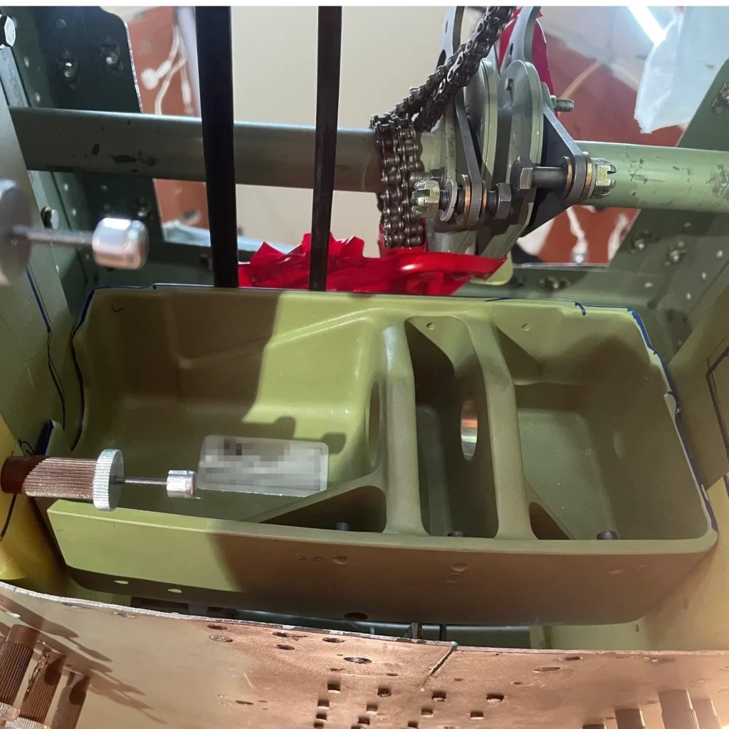 Replacement nose landing gear actuator fitting set in position